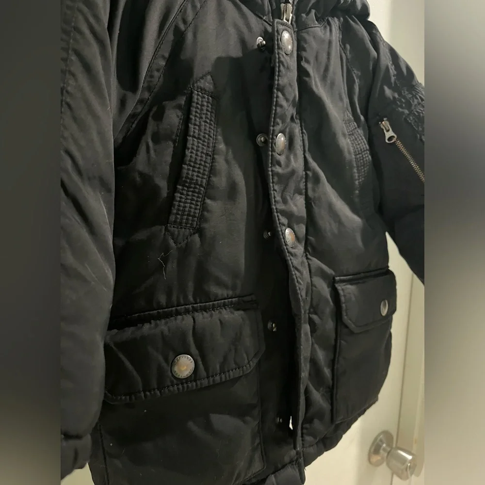 GAP Kids Black Puffer Jacket with Hood, size 3 years